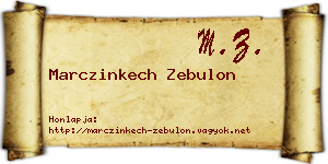 Marczinkech Zebulon névjegykártya